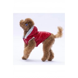 Kırmızı Light Wave Anorak Yelek Köpek Yeleği Köpek Kıyafeti Köpek Yağmurluk